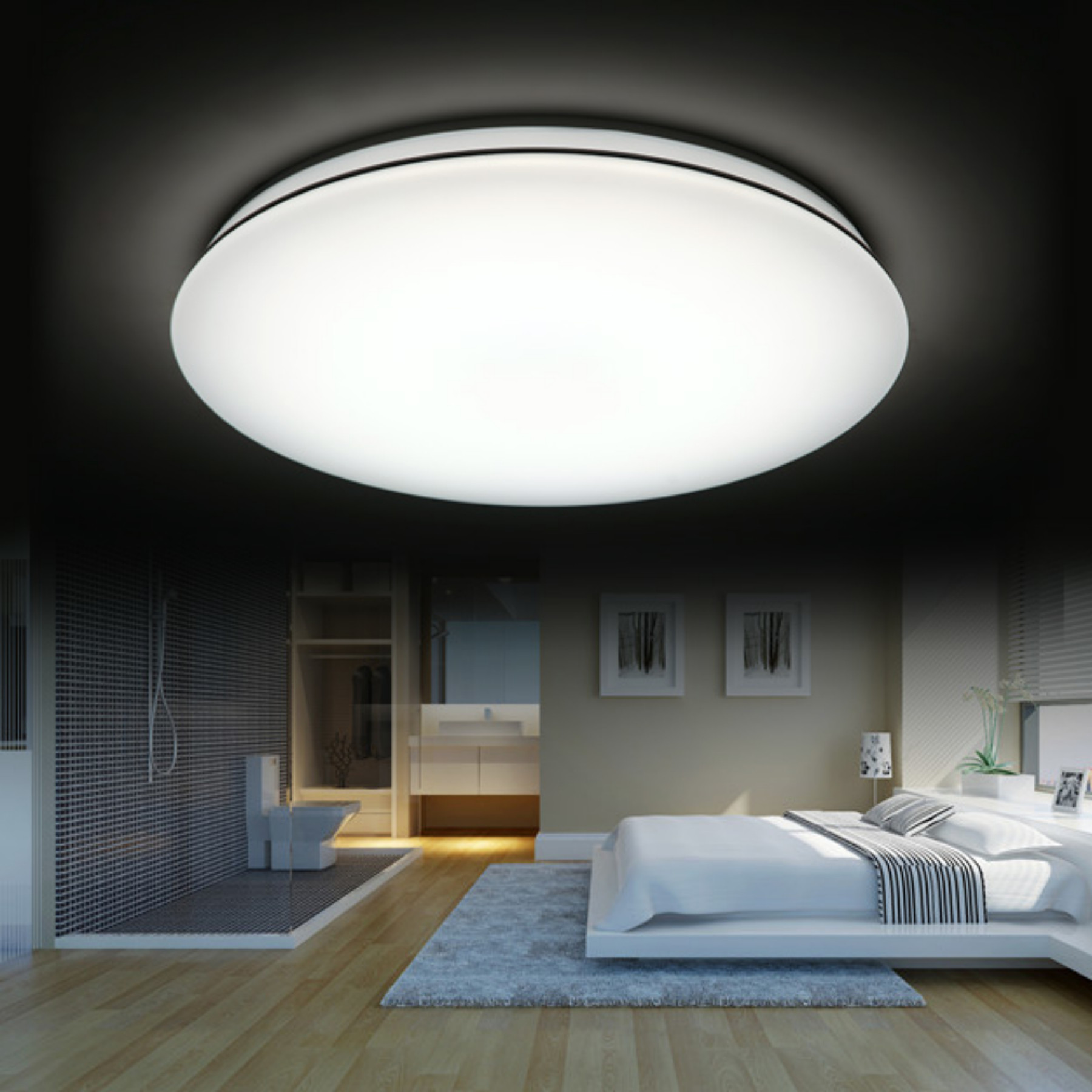 High Brightness Ceiling Mounted Luminaire High Power Factor Without Ripple Wave