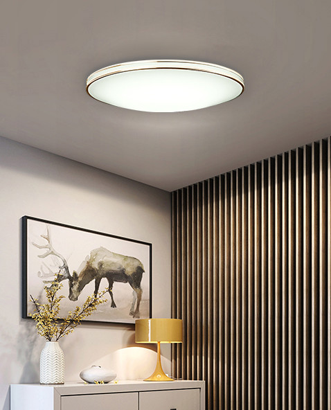 House Golden Round Dimmable LED Ceiling Lamp bedroom Light Modern Design